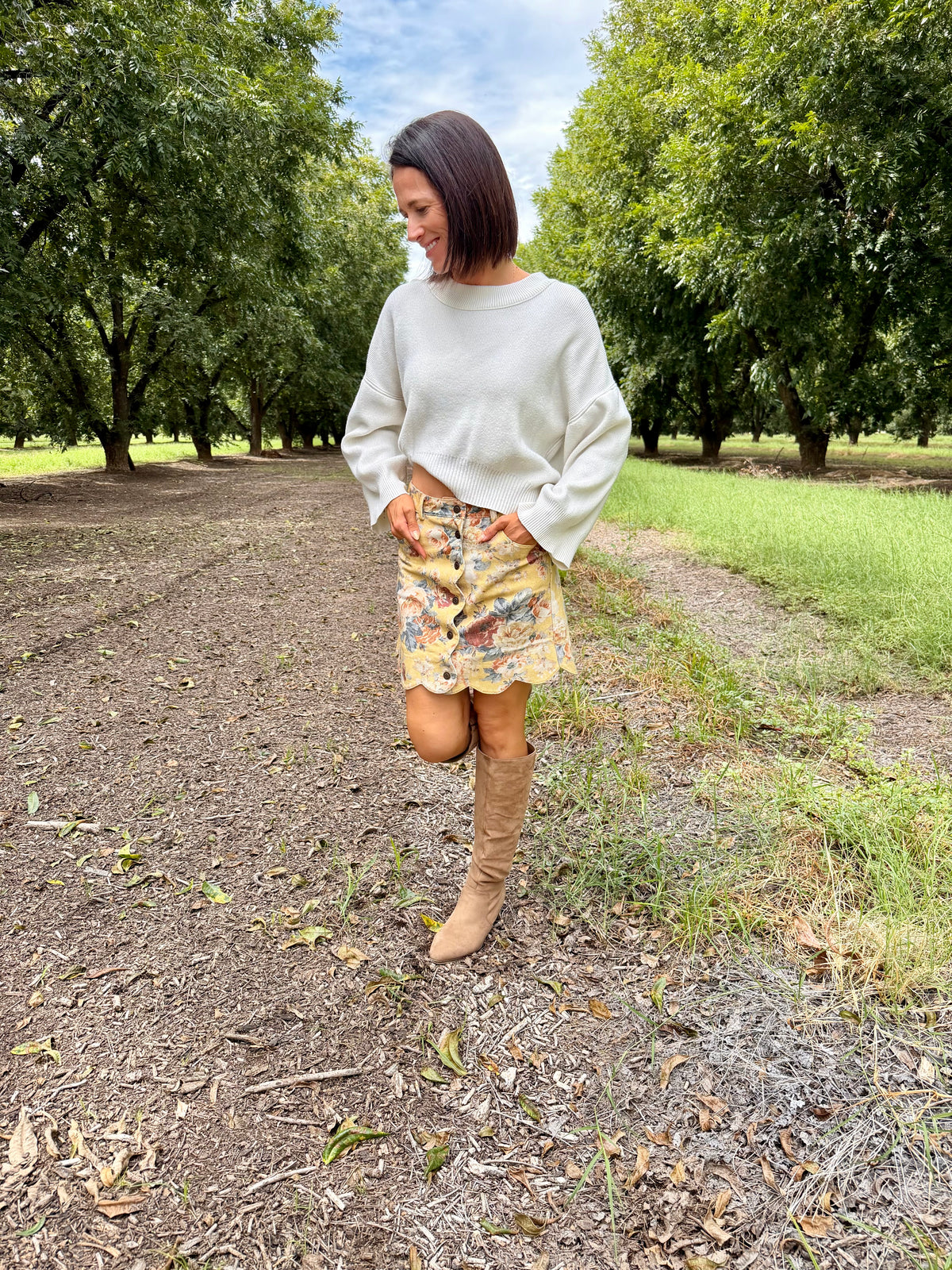 Daisy Me Rollin' Denim Mini Skirt